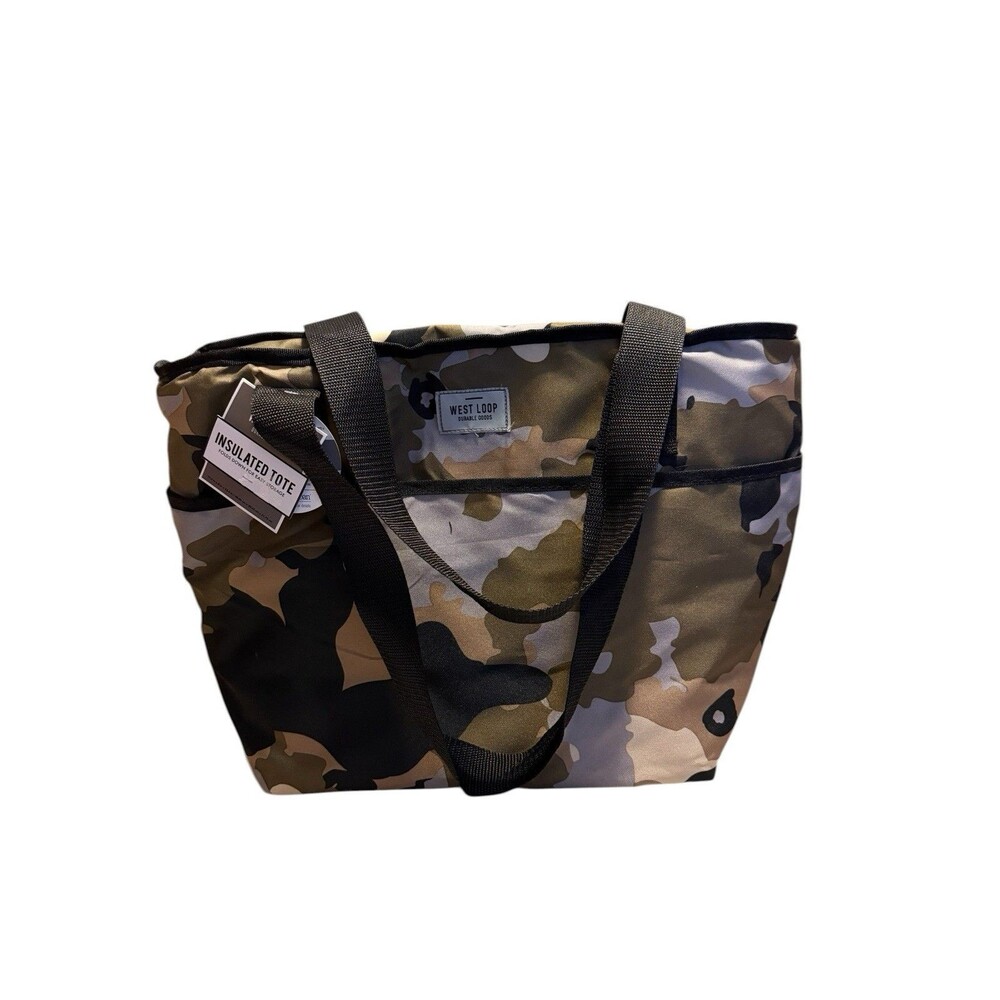 West Loop Streetwear Utility Camo Insulated Tote Cooler Bag